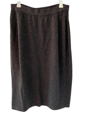 St John Collection Gray Midi Shirt Sz 8 Santana Knit